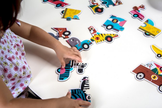 Puzzle Duo Djeco dla najmłodszych - Wyścigówki